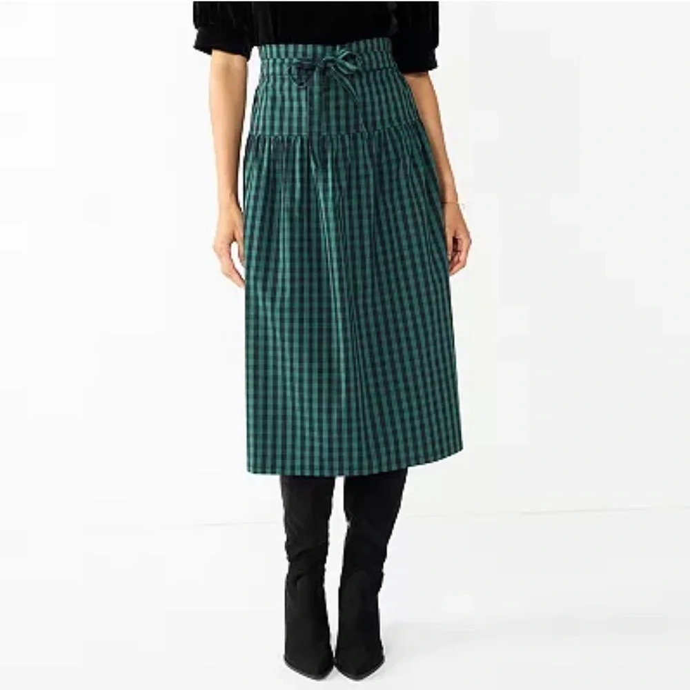 DRAPER JAMES RSVP™ Paperbag Waist Printed Skirt